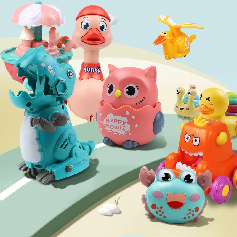 

Dinosaur Toys for Baby Boys Gift Girls Children's Press Toy Toddlers Inertia Animals Kids Cars Early Education Crawling Practice