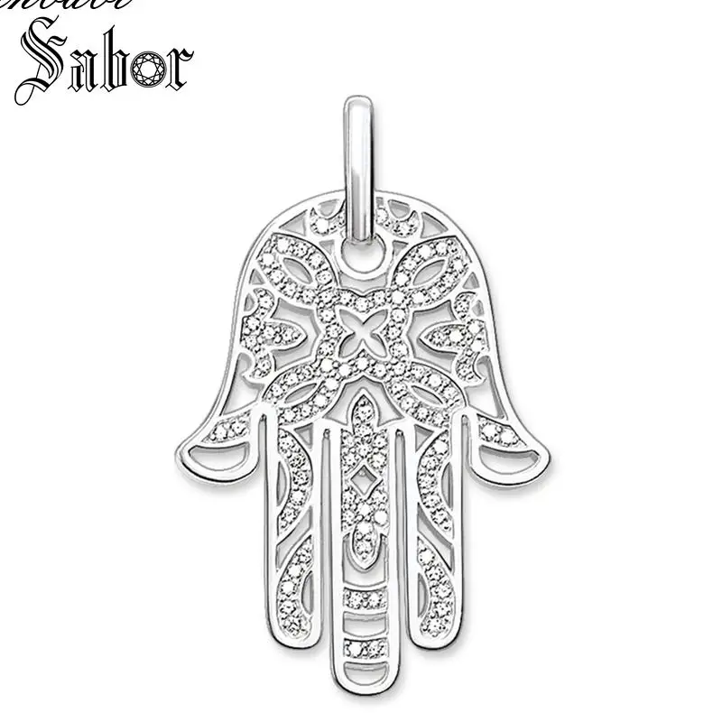Кулон рука Фатимы серебристого цвета для женщин и мужчин Подарочная бижутерия