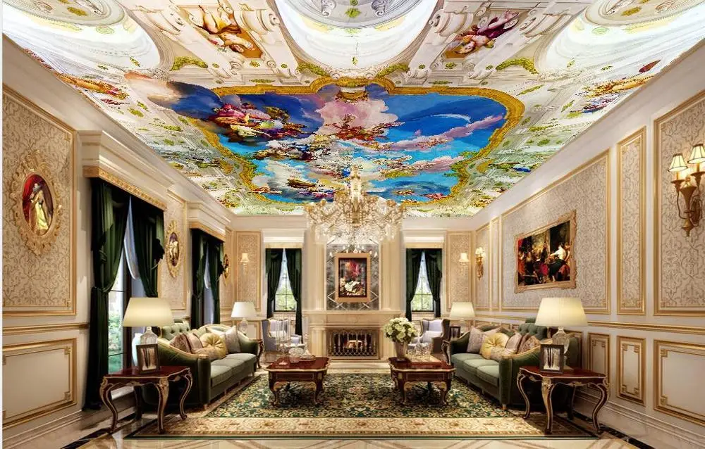 European angel ceiling mural Living Room Bedroom Ceiling Background Wallpaper 3D Mural | Обустройство дома