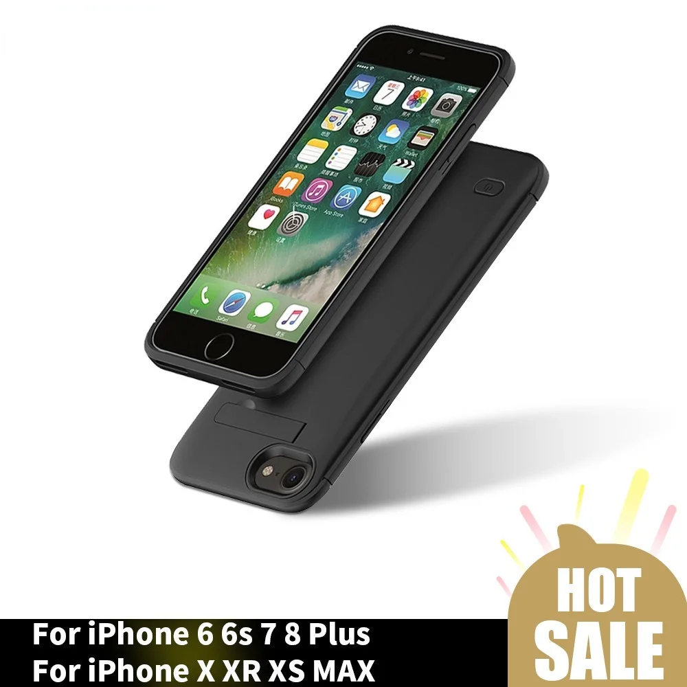 

Чехол-аккумулятор Pinzheng для iPhone X, XS Max, XR, SE, 8 7 6 6S Plus, 4000 мАч