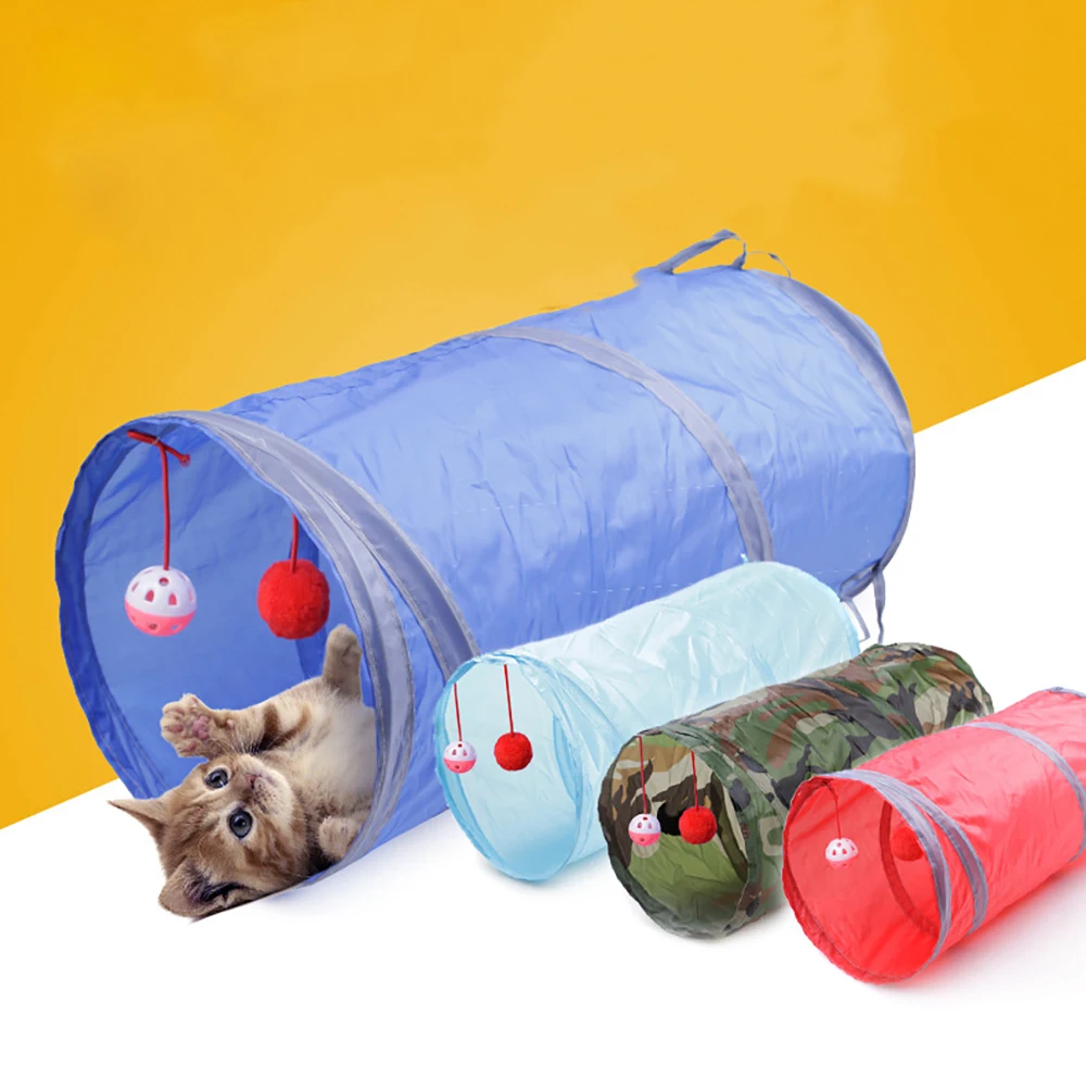 

8-color Pet Supplies Cat Paper Two-way Tunnel, Foldable Cat Channel Accommodating, Educational Cat Toy Pets Toys Gatos Kat Cats