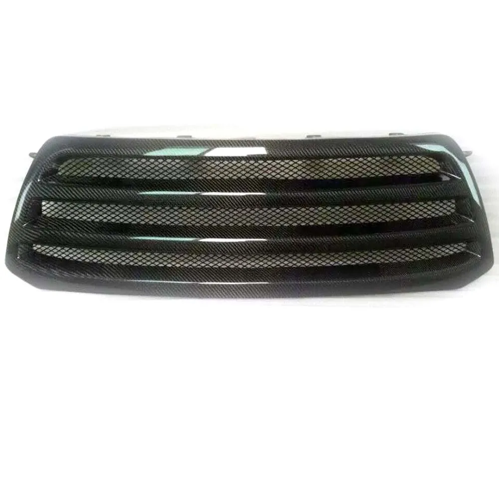 

Black carbon fiber Front Grille Around Trim Racing Grills Trim for 2008-2010 2011 Toyota Highlander