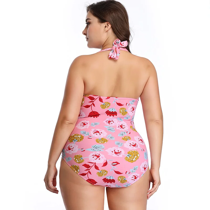 

Luren Plus Size Swimwear Sexy One-piece Push Up Women Swimsui Female Bathing Suit for Beach Wear 5XL