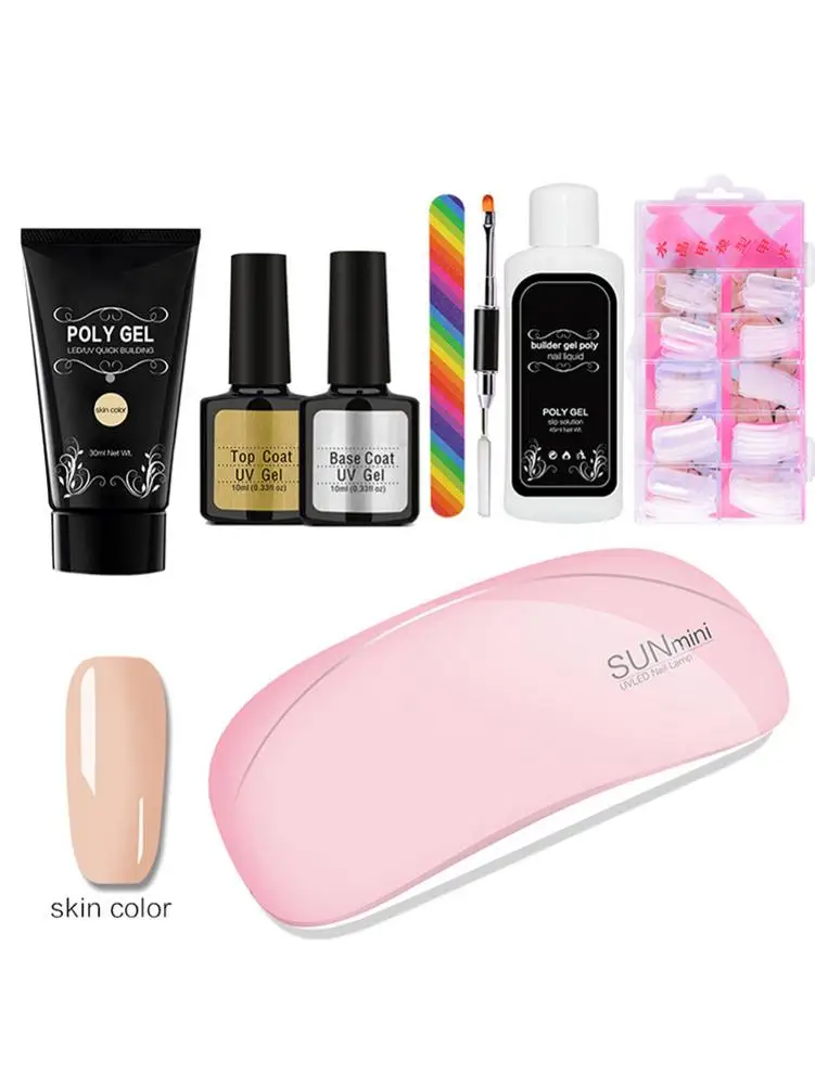 Гель-лак для ногтей стартовый набор с базовым верхним покрытием УФ-гель