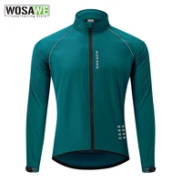 wosawe men cycling jacket reflective windproof waterproof mountain bike mtb wind coat running riding bicycle windbreaker