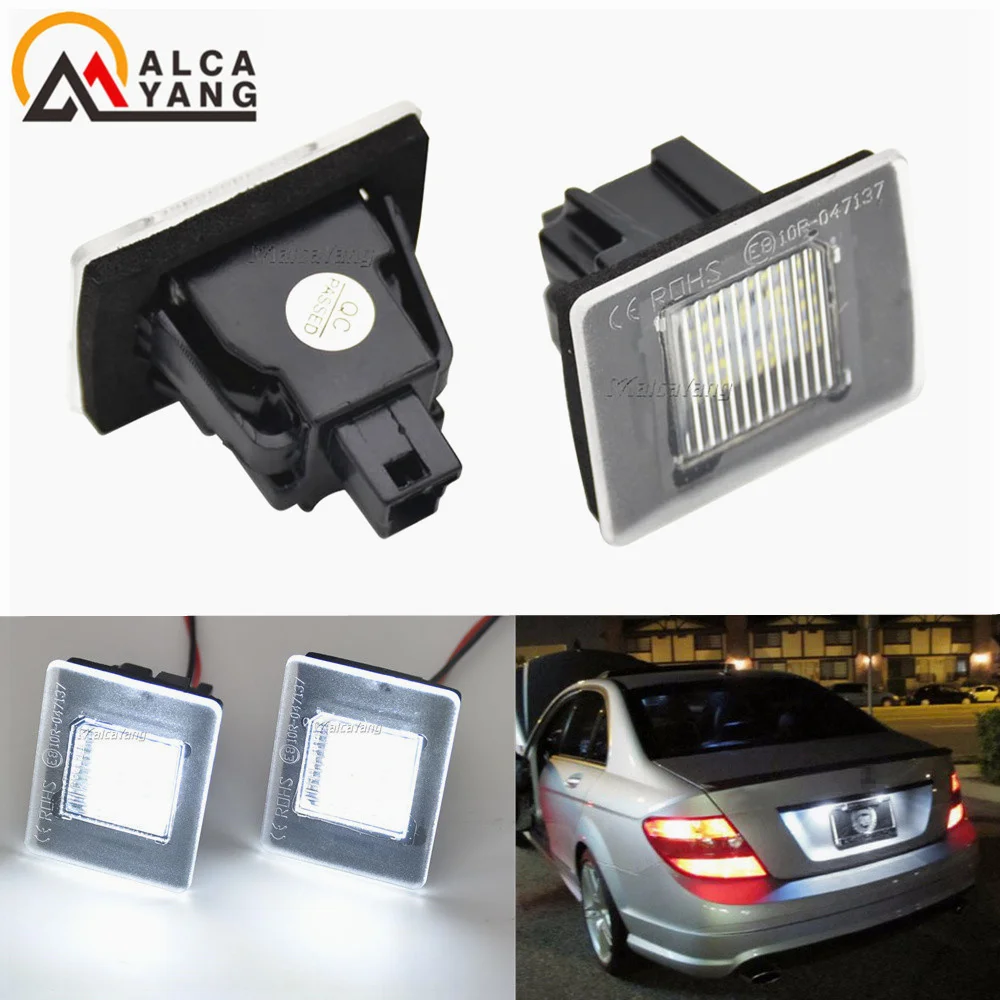 

1Set Car LED License Plate Lights 12V White LED Lamp Bulb For Mercedes Benz W218 W117 W176 W156 W166 R172 X166 GL CLA