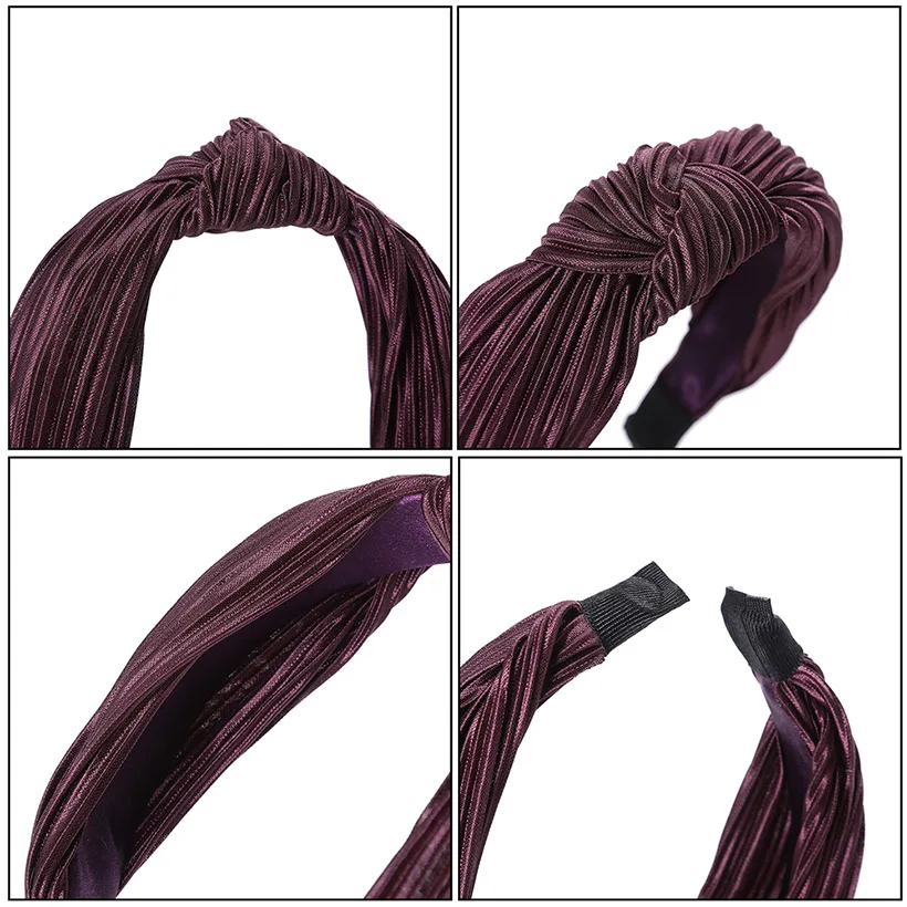 Резинка для волос LEVAO с узлом простой плиссированный бандаж элегантный