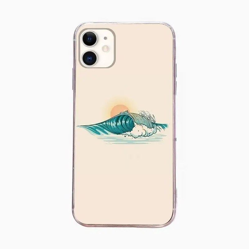 

Blue Wave Phone Case For Iphone 6 6s 7 8plus X Xr 11 12 Mini Pro Max Fundas Cover