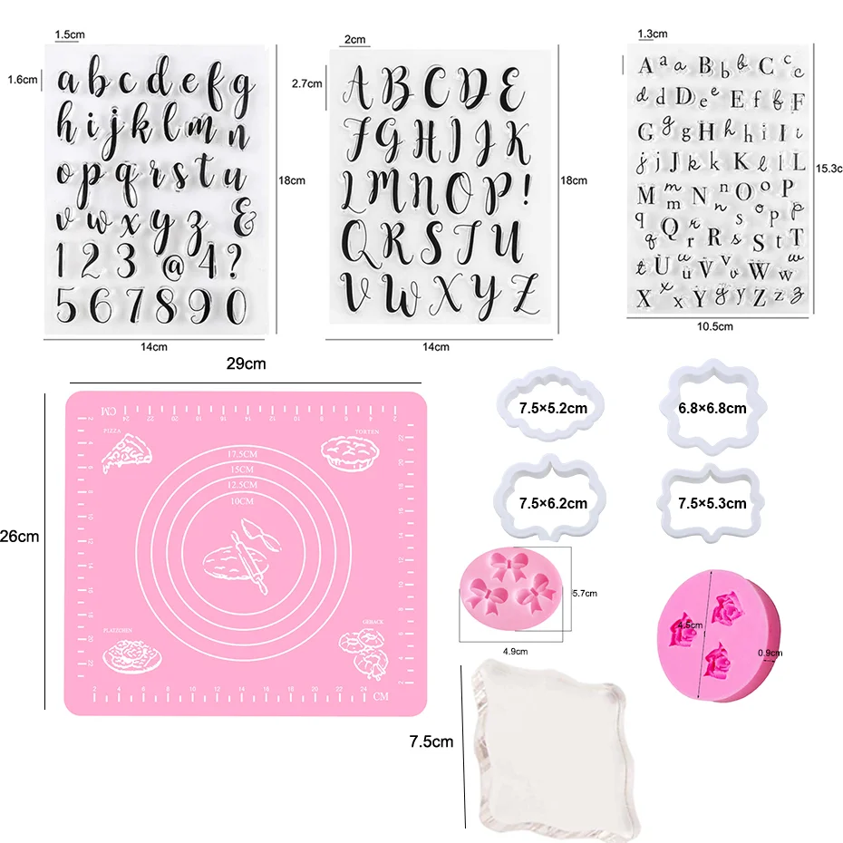 Аксессуары аксессуары для украшения торта силиконовая формочка выпечки букв |