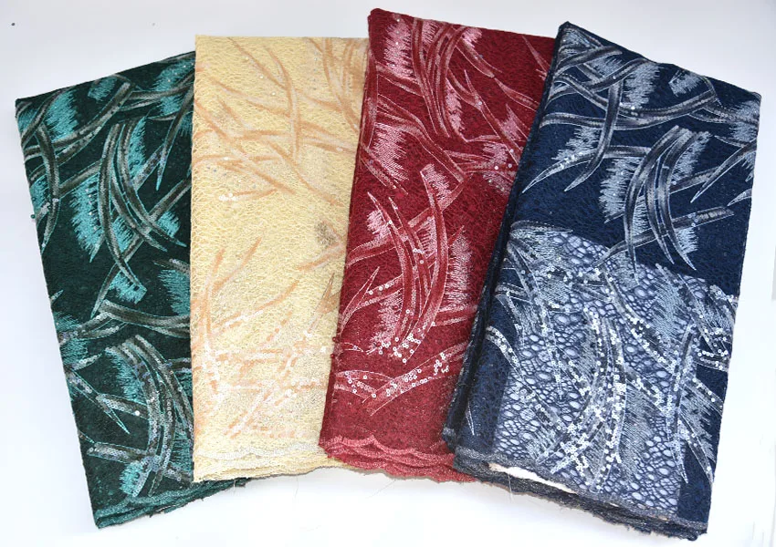 Кружевная ткань с блестками и вышивкой африканская французская органза