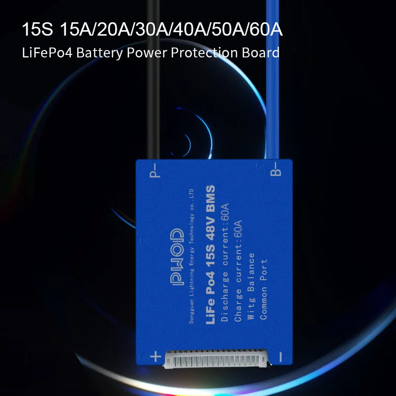 Многофункциональный Умный 15S 48V LiFePo4 общий порт BMS баланс зарядки для электровелосипеда E-scooter Аккумуляторный блок