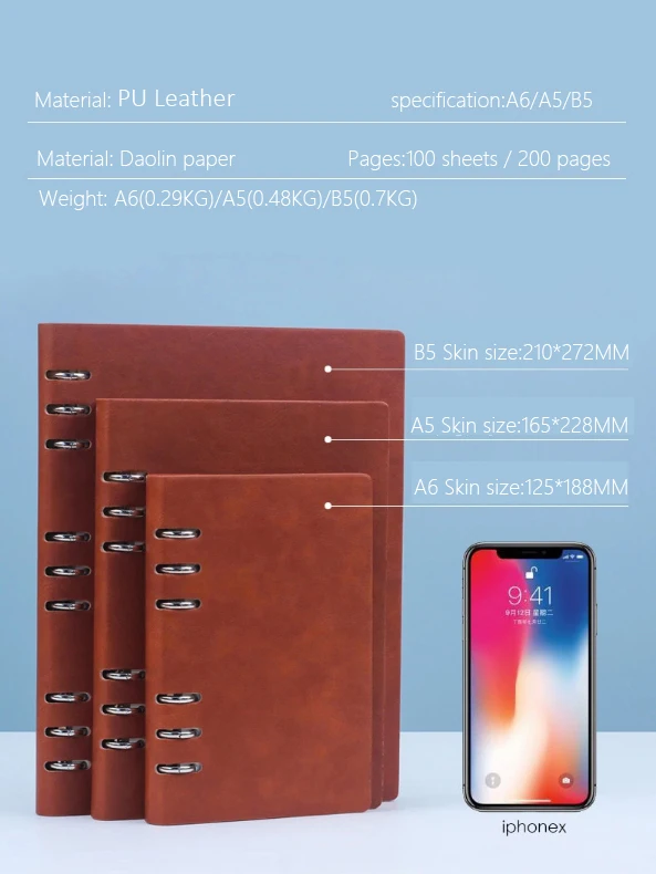 Записная книжка из искусственной кожи A6 A5 B5 Bullet Journal Annual Planner личный дневник