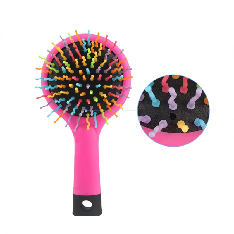 Корейский Радуга волшебный гребень для волос кисть объем Инструменты укладки