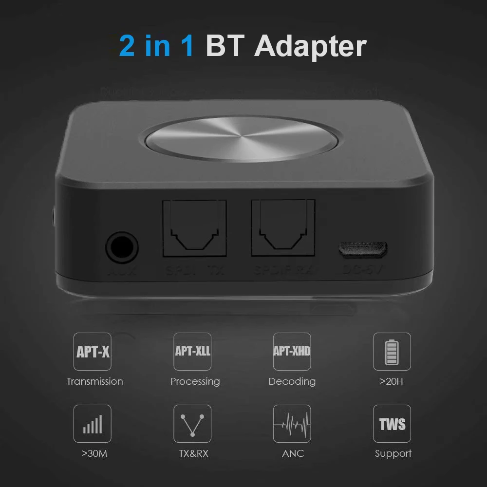 APTX 2 в 1 Bluetooth 5 0 беспроводной передатчик приемник CSR8675 BT аудио адаптер 3 мм SPDIF для