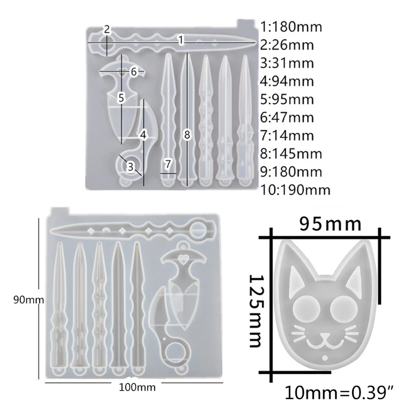 

Defense Keychain Silicone Mould DIY Crafts Decorations Pendant Making Tool Crystal Epoxy Resin Mold