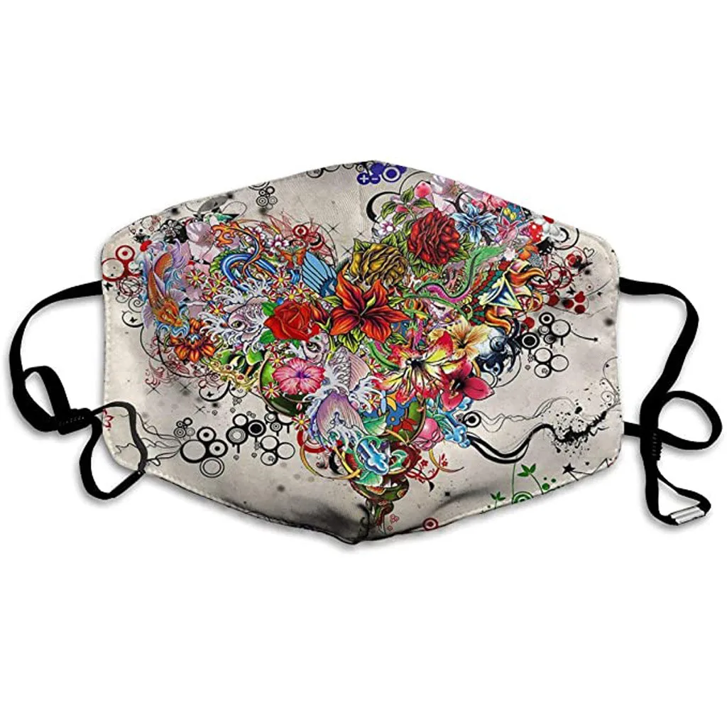 

Outdoor Designer Face Maks Floral Adult Face Maks Reusable Washable Mondkapjes Wasbaar Halloween Cosplay Breathable Masque