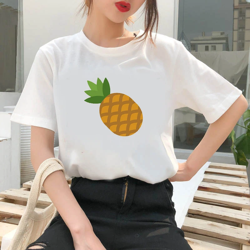 

Pineapple Fruit Clothing Printed T-shirt Fashion Women's Top Graphic T-shirt Women's Kawaii Camisas Hot selling T-shirt