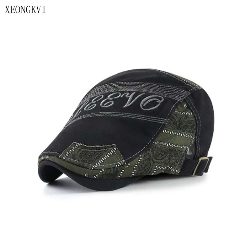 

XEONGKVI 2021 New National Wind Embroidery Letters Running Peaked Cap Spring Autumn Brand Cotton Hats For Women Men Casquette