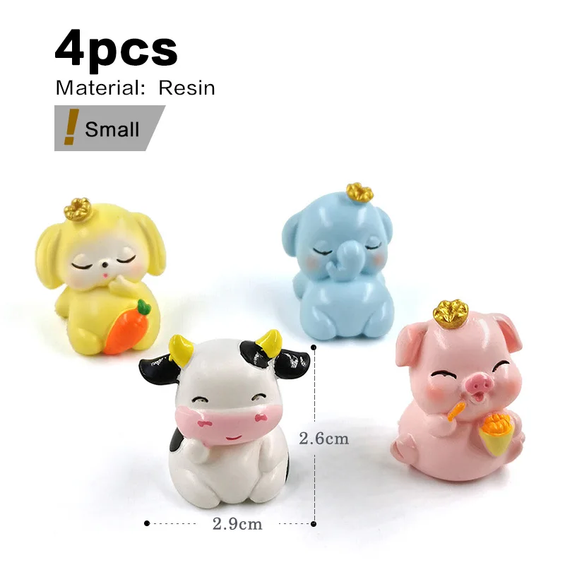 Корона слон свинка корова кролик статуэтка DIY домашний декор аксессуары