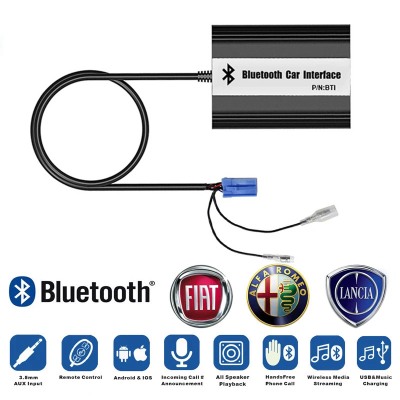 LISIDIC автомобиля MP3 музыкальных плееров Bluetooth адаптер для Fiat coupe punto Alfa Romeo Lancia 8 pin