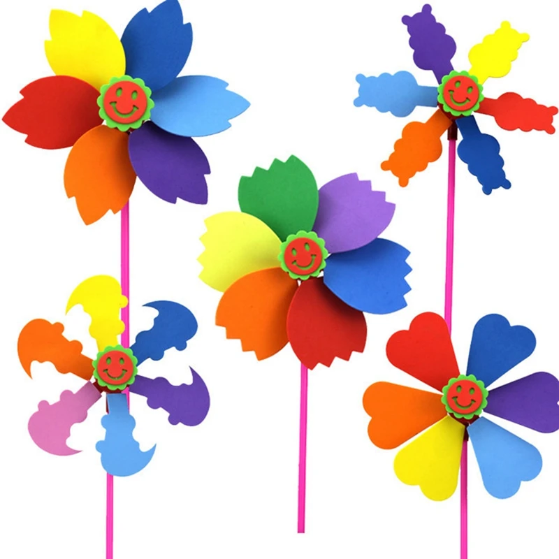 

EVA Windmill DIY Cartoon Handicrafts Toys For Children Handmade Pinwheel Craft Outdoor Toys