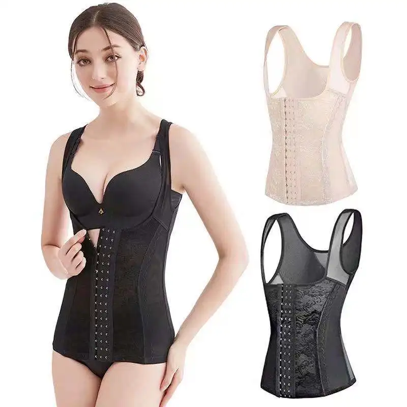 

Women Waist Trainer Belt Body Shaper Breathable Tummy Control Belt Underbust Corset With Zipper Slimming Girdle Shapewear Fajas