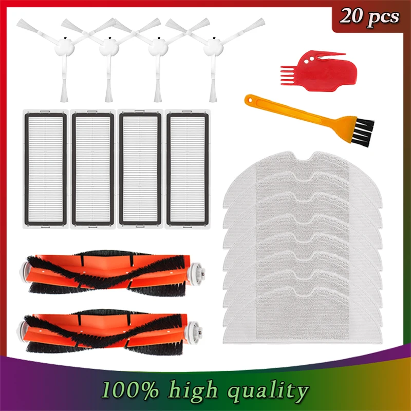 

HEPA Filter Main Side Brush Mop Cloth Replacement Kits for Xiaomi Mijia 1C/1T STYTJ01ZHM D9 F9 Robot Vacuum Cleaner Accessories
