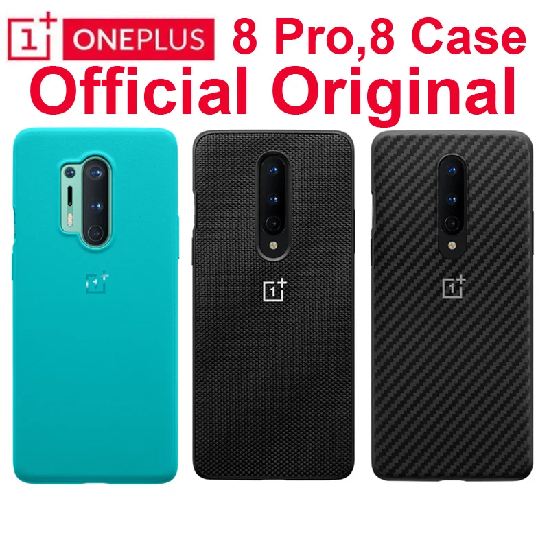 OnePlus 8 Pro Чехол кевлар Карбон песчаник нейлон Официальный чехол для Oneplus защитный
