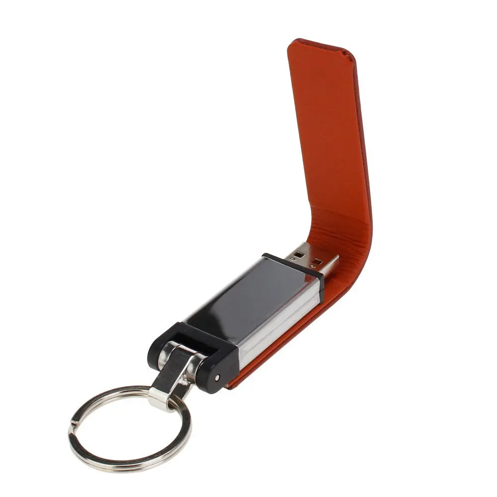 

USB 2.0 Leather usb Flash Drive 4GB 8GB pendrive 16GB pen drive 32GB 64GB 128gb Commercial usb Memory Stick Custom Company Logo