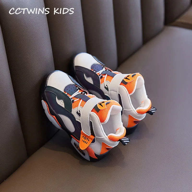 Оранжевый CCTWINS/детская обувь; коллекция года; Осенняя детская кожаная обувь из искусственной кожи для маленьких девочек; модные спортивные кроссовки; брендовые высокие кроссовки для мальчиков; FH2568 - Цвет: Оранжевый