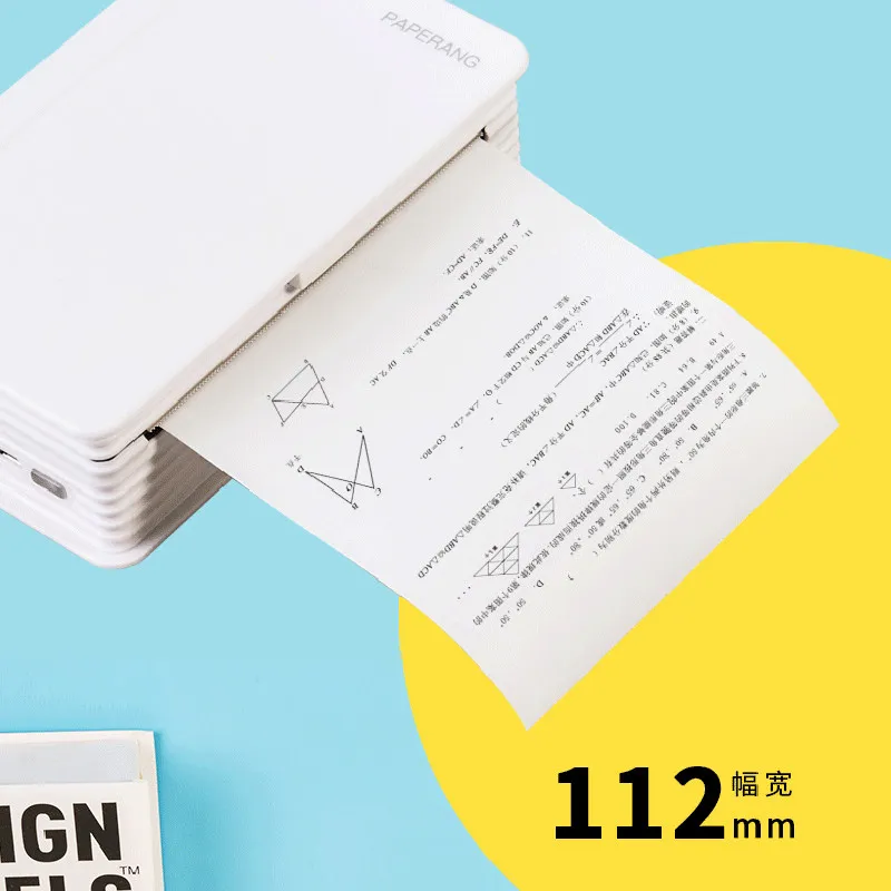 Портативный термопринтер Paperang MAX 112 мм Bluetooth мини Карманный фотопринтер для