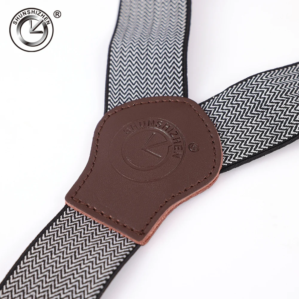 Топ Для мужчин подтяжки продажи эластичный из натуральной кожи коричневого