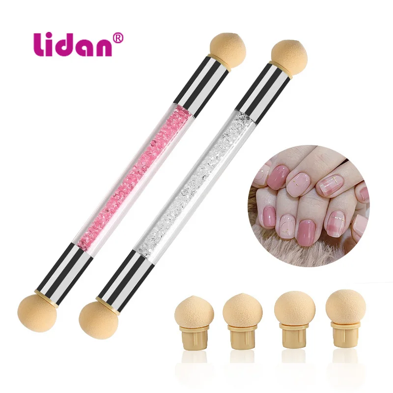 1 упаковка двусторонних кистей для ногтей с градиентной губкой - Цена: 348.34