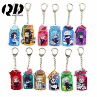 anime keychain jujutsu kaisen key chain acrylic pendant keyring unisex elegant key holder gojo satoru anime jewelry llaveros
