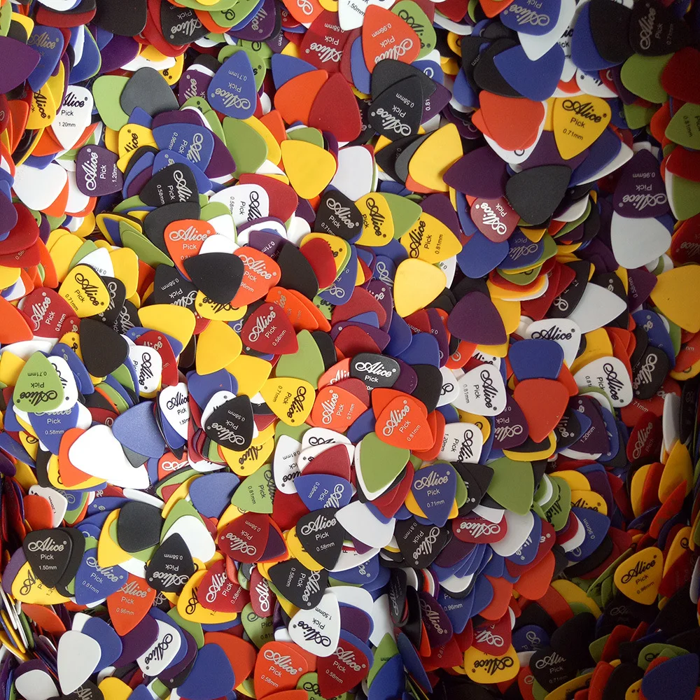 

24/30/40/50pcs Guitar Picks 1 Box Alice Acoustic Electric Bass Picks Modifier Instrument Thickness Frosted Mix 0.58-1.5