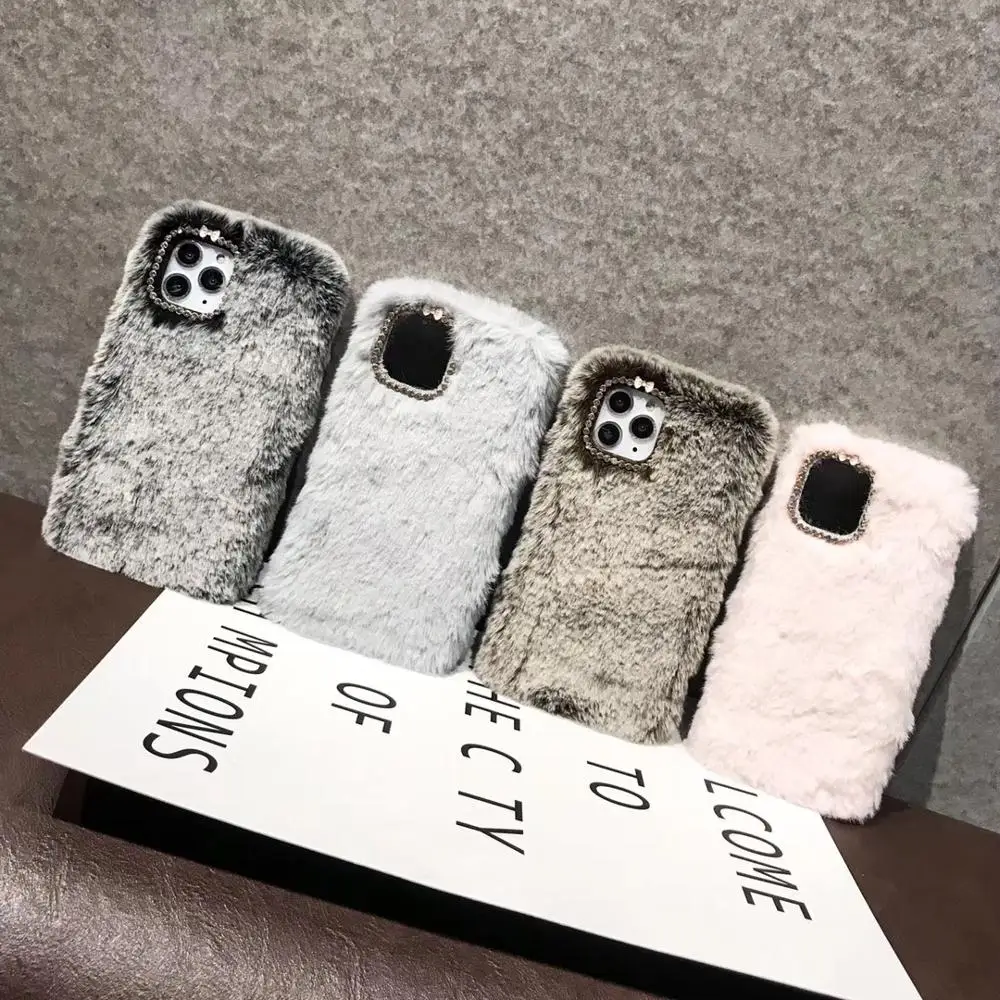 Чехол для iPhone 11 мягкий теплый меховой чехол 5S 6 7 8 X XS XSMAX Pro ProMax 6P 7P 8P мягкие