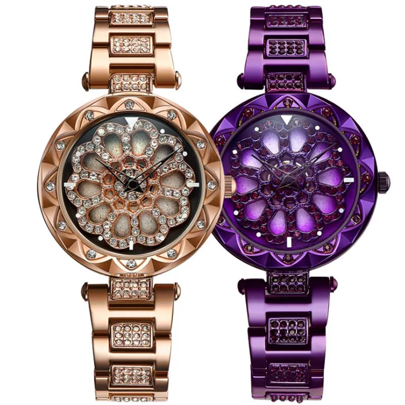 Часы Девушка звезда 360 градусов вращающиеся часы Женская Сеть Красный douyin Мода