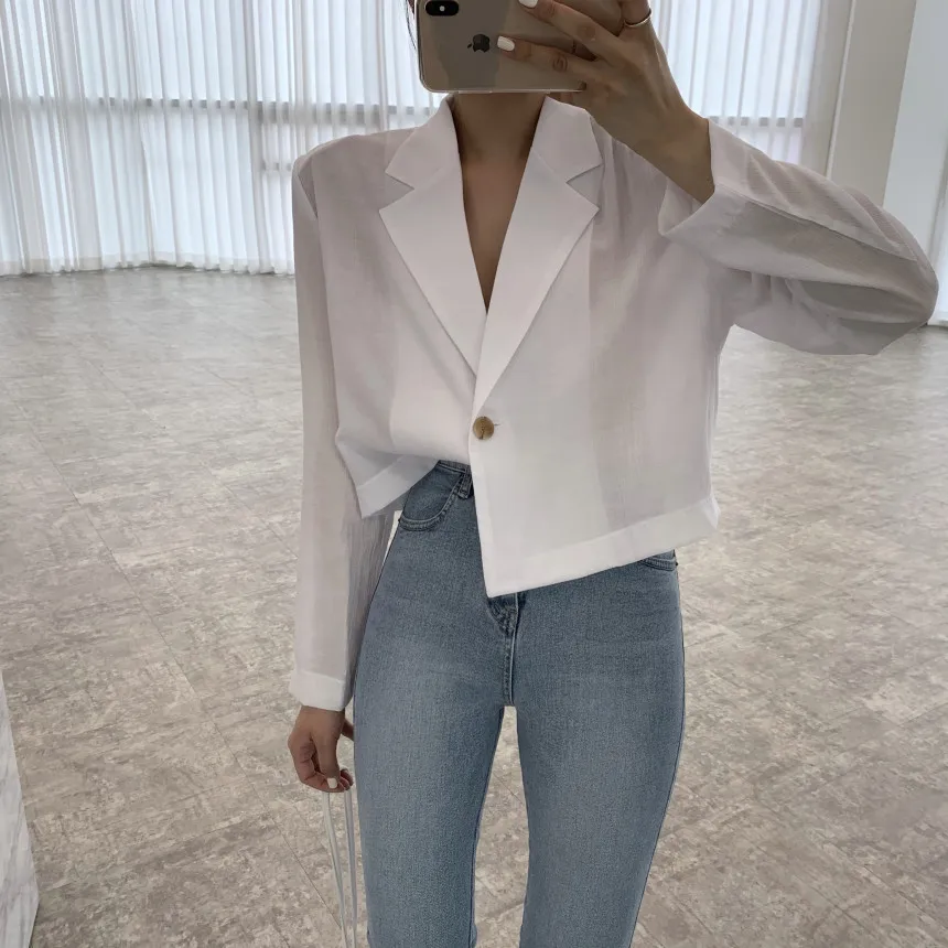 

Alien Kitty High Waist Slim Solid Outwear Vintage Casual Elegant Gentle Women Jacket Short Female Coat 2021 Office Lady Clothe