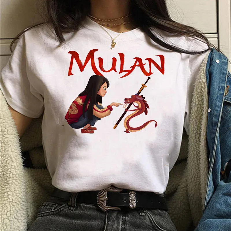 Повседневные топы для девочек с мультипликационным рисунком футболка женщин