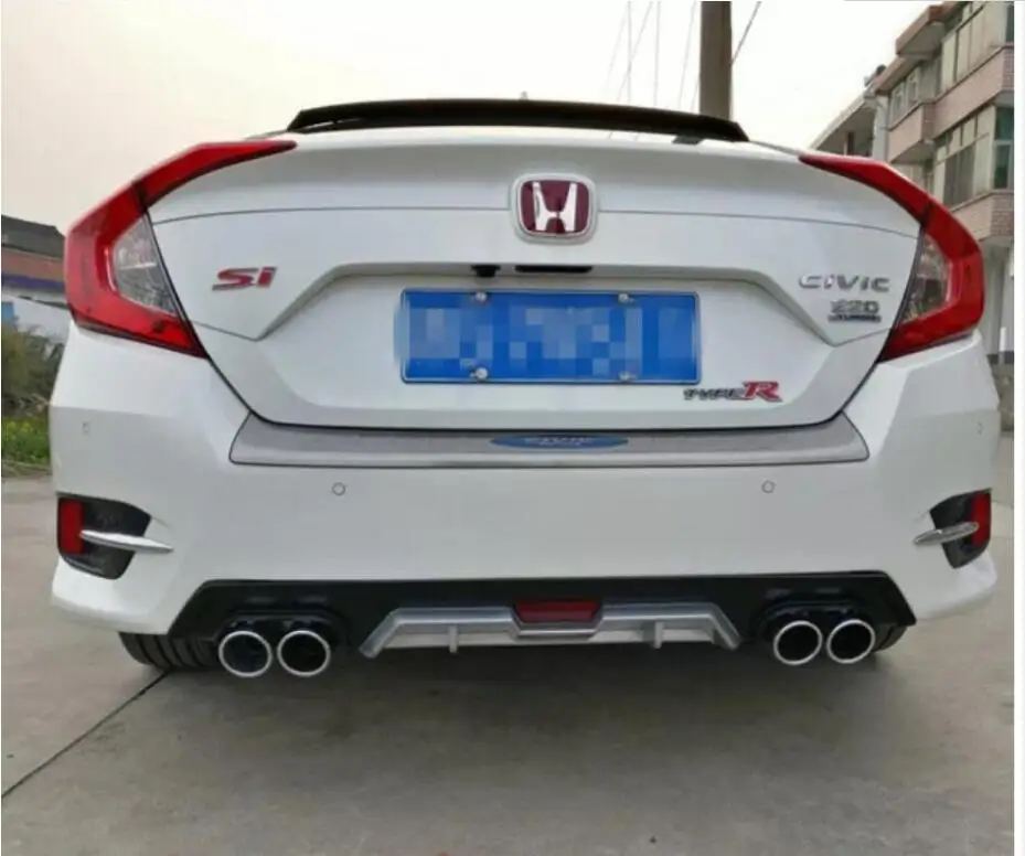 ABS Специальный 4 выпускной трубы черный праймер Автомобильный задний бампер для