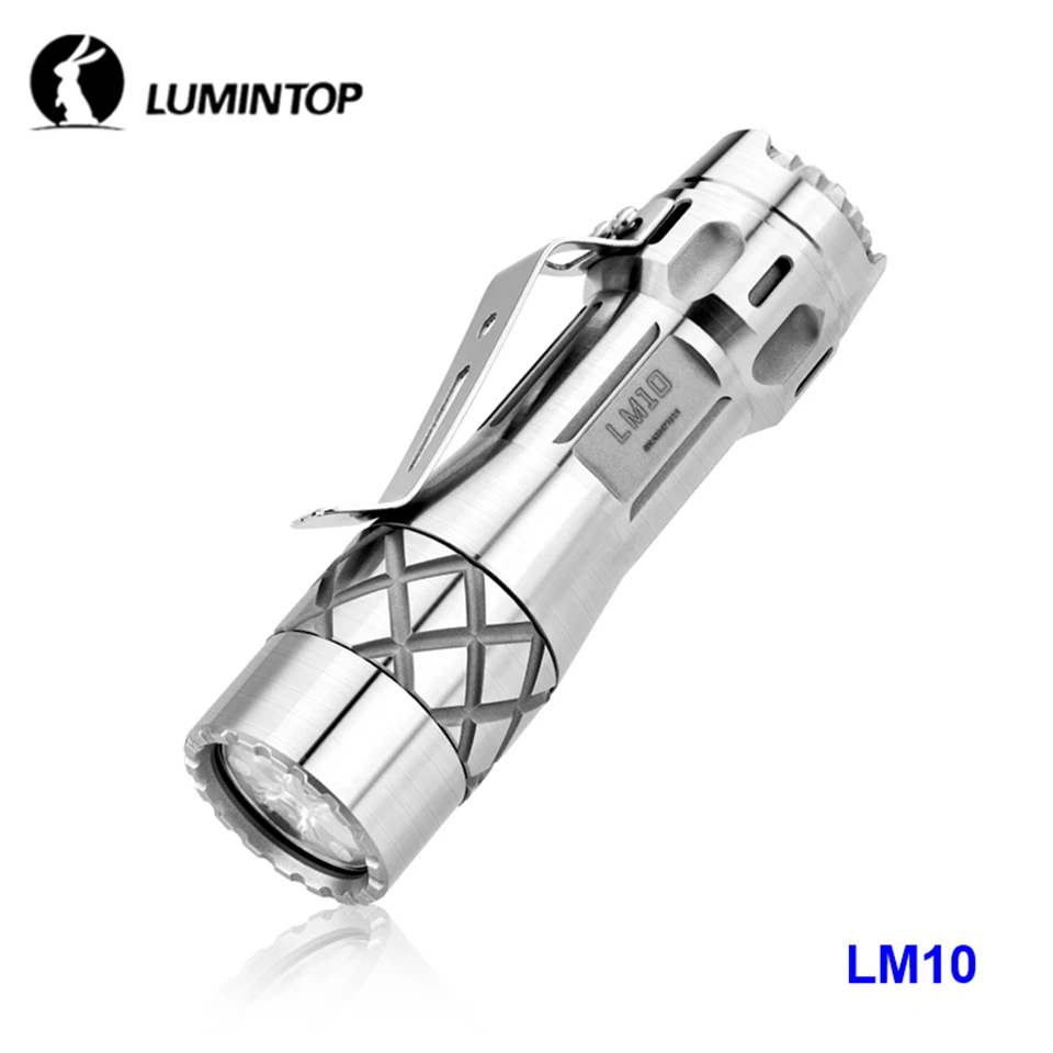 

Фонарик Lumintop LM10 10 на годовщину, из титанового сплава, для повседневного использования, 2800 люмен, 18650, Cree Nichia Luminus, светодиодный фонарик для кемпинга