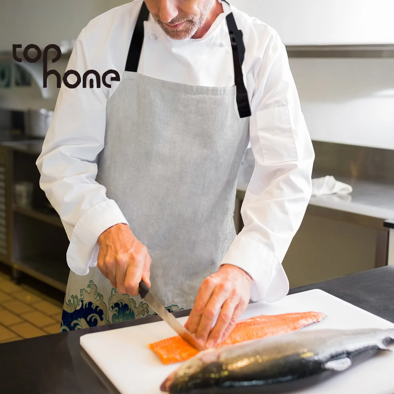Кухонный Фартук Tophome в японском стиле фартуки из парусины для мужчин женщин детей