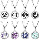 Парфюмерный медальон ожерелье кошка сова бабочка эфирное масло диффузор ожерелье из нержавеющей стали медальон-подвеска, для ароматерапии ювелирные изделия