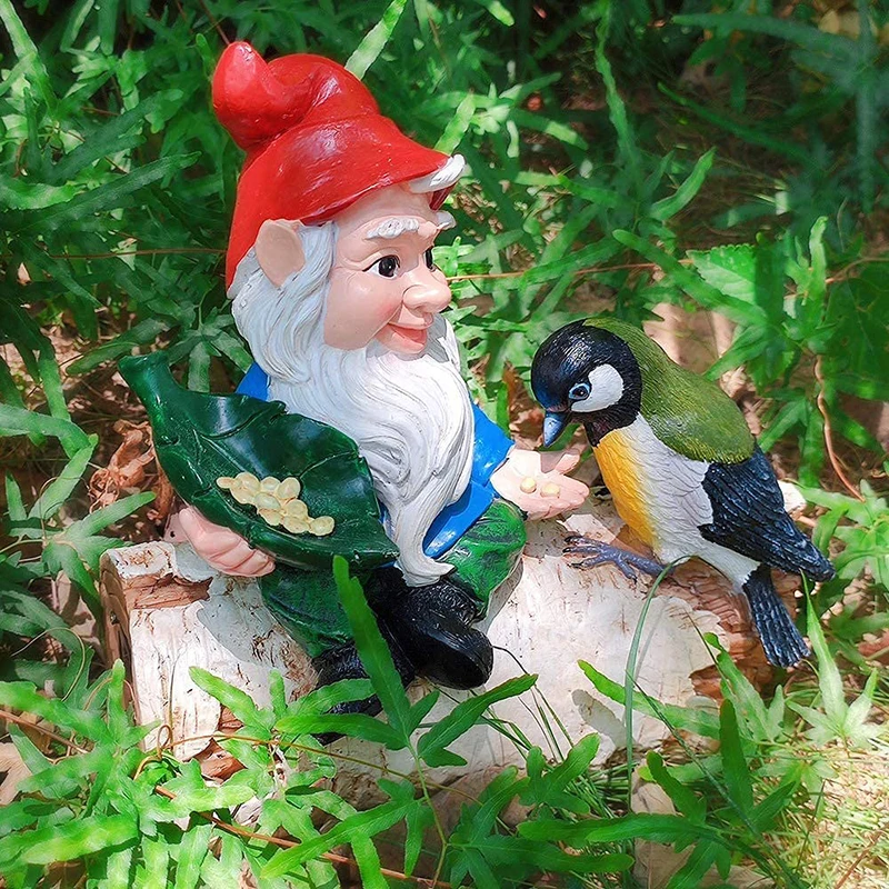 

Садовая карликовая статуэтка, искусственное дерево и искусственное дерево, садовый двор, декор для улицы и помещений, декоративные статуэт...