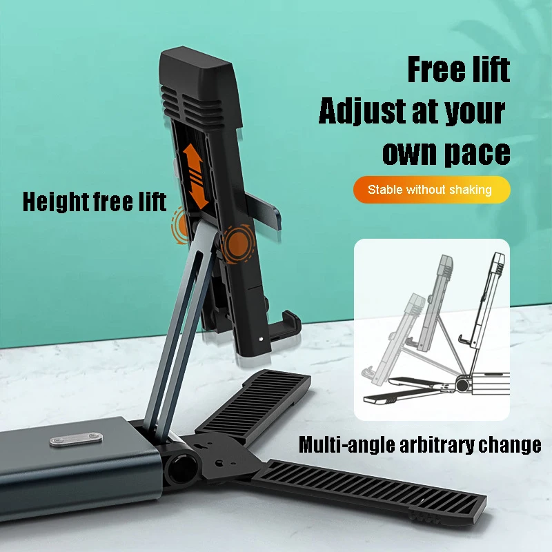mini aluminum alloy desktop phone stand tablet pc universal foldable telescopic tripod lazy stand multi function placement free global shipping
