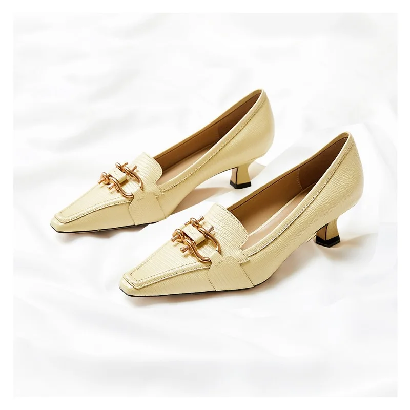 Туфли LMCAVASUN женские на тонком каблуке-шпильке маленькие кожаные в британском