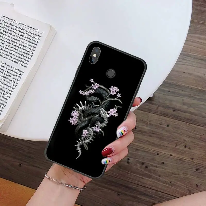 

Snake Flower Snake Painting Phone Case For Xiaomi Redmi note 7 8 9 t k30 max3 9 s 10 pro lite