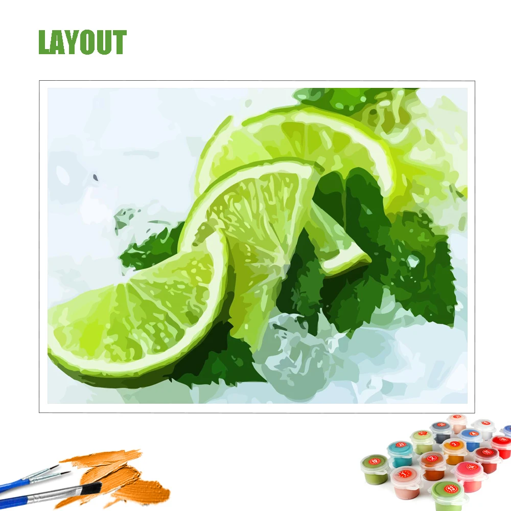 Набор для рисования по номерам на холсте с фруктами | Дом и сад