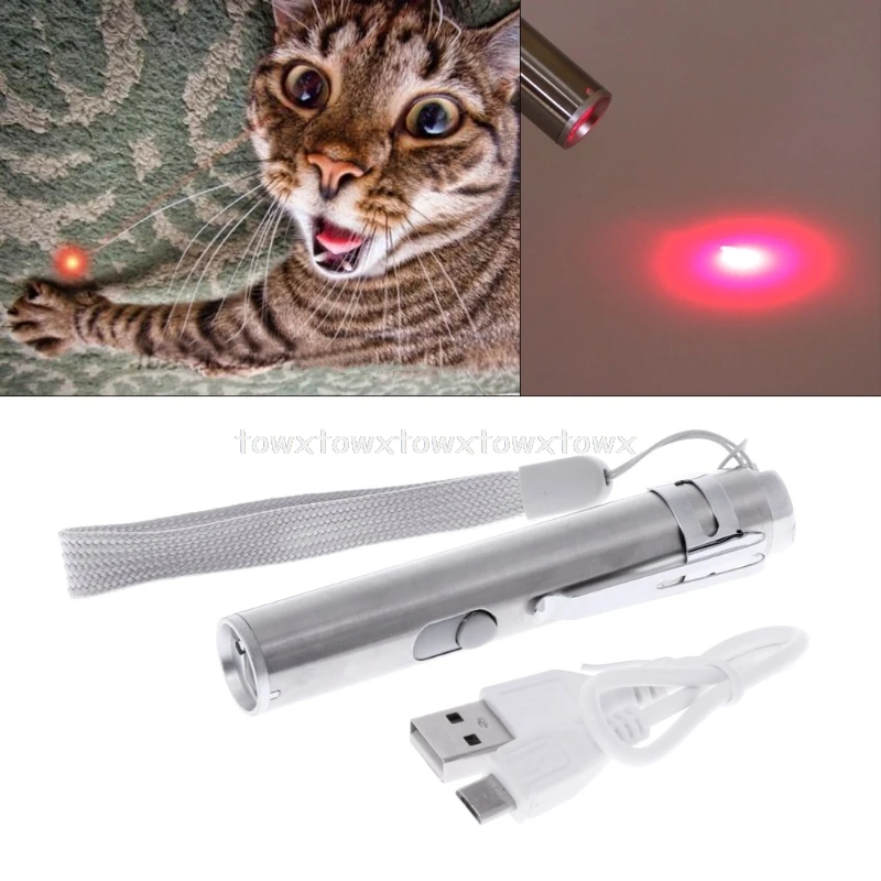 3 в 1 кошка светодиодный Chase игрушки лазерный указатель ручка USB