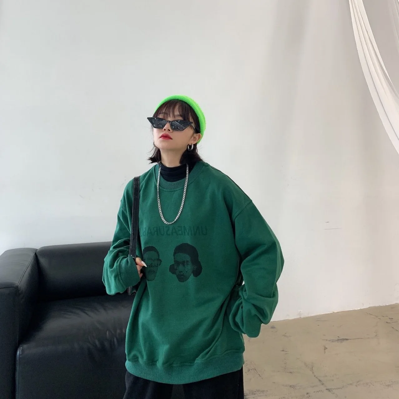 

Женская толстовка с капюшоном Y2K & 39;s, Толстовка Оверсайз, свитшоты в стиле ретро, в национальном гонконгском стиле, блузка с круглым вырезом ...